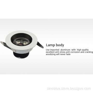 Energy Saving 3W Turning Anti-glitz  LED Downlight LED Spotlights